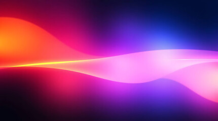 Abstract Light Painting Photography with Wavy Gradient Background and Smooth Luminous Color Blends