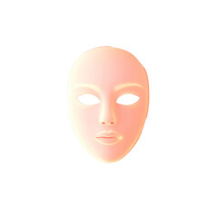 Abstract Peach-Colored Mask, Anonymous Identity Concept