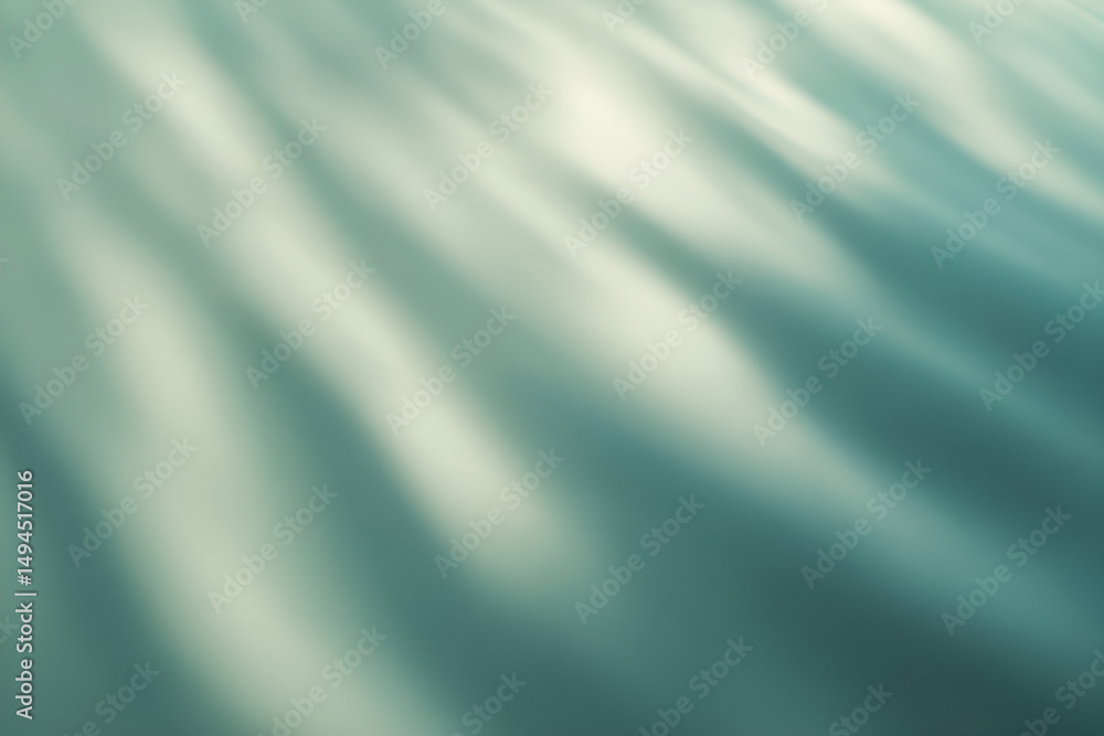 Poster abstract background with soft blurry lines suggesting movement and flow in shades of teal and white 