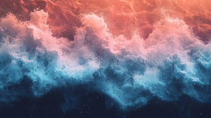 Fototapeta premium Gradient From Transitioning Soft Neon Coral Pale Pastel