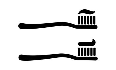 Toothbrush icon. Toothbrush icons.
