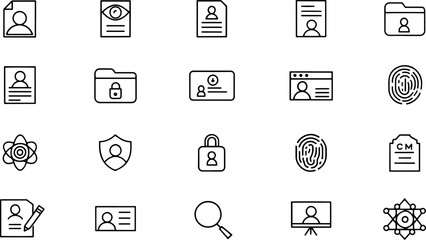 identity icon set  identity web icons in line styl.eps