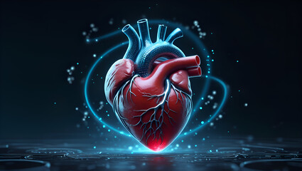 Human heart anatomy model