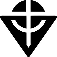 vector illustration of a cross