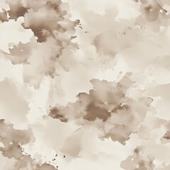 Obraz premium Abstract watercolor wash in muted beige and brown tones, creating a seamless, cloudy effect