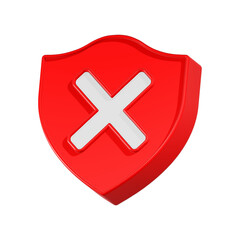 Obraz premium cross cancel delete error symbol 3d rendering