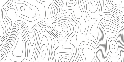 Topographic map background with geographic grid for hiking and mountain sport. modern design with white background and black wave lines. topographic contour lines vector map seamless pattern vector.