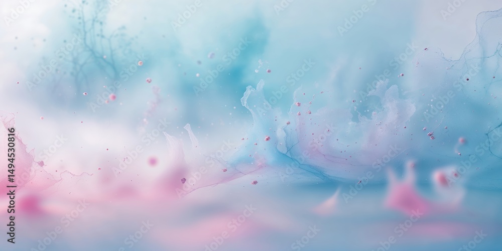Poster colorful abstract background with soft textures and gentle shades of blue and pink blending together