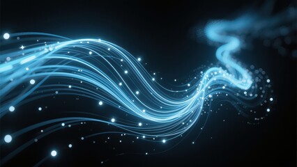 Technology inspired dynamic abstract poster background