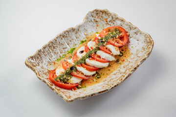Breakfast with vegetables and seasoning