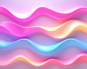 Abstract wavy shapes, vibrant colors