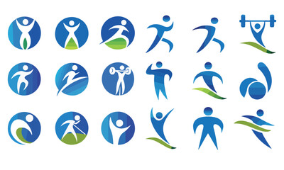 Dynamic Human Forms Active Lifestyle vector