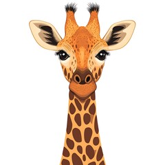 Fototapeta premium giraffe head isolated