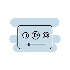 video line icon with white background vector stock illustration
