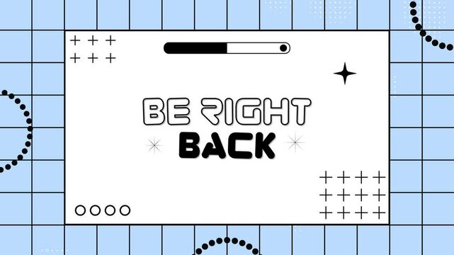 Be right back motion graphic loop for stream overlay