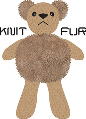 もこもこ　編みぐるみ　くま　ぬいぐるみ