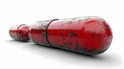 Rusty Red Capsule 3D Render