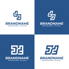 Obraz premium Letters DJ JD Monogram Logo, suitable for any initials brand