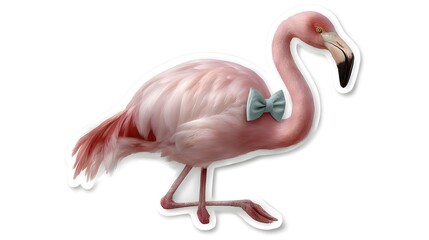 pink flamingo isolated