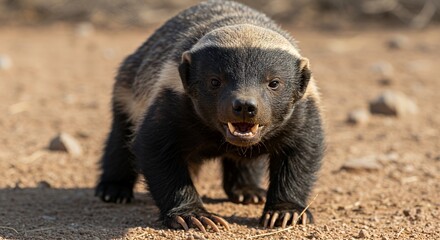 Honey Badger Close Up: Fearless Mammal of Africa