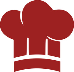 Red chefs hat icon culinary cooking symbol