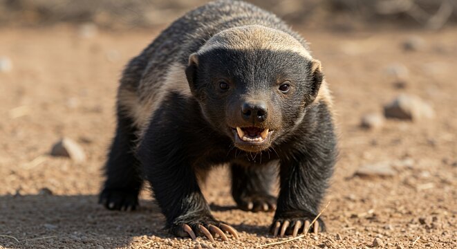 Honey Badger Close Up: Fearless Mammal of Africa