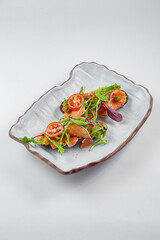 Salad with vegetables and dressing