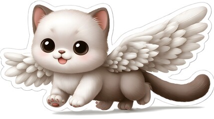 white cat with a bow