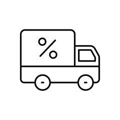 Delivery Van Icon vector stock illustration