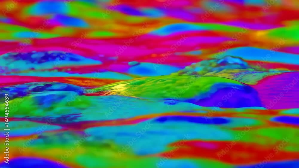 Poster vibrant and abstract background with blended colors resembling fluid texture and dynamic movement