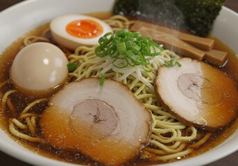 Steaming Hot Bowl of Ramen Noodles