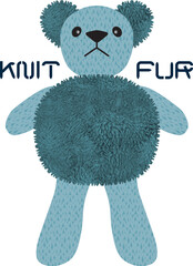 もこもこ　編みぐるみ　くま　ぬいぐるみ