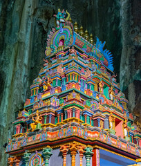 Batu Caves and the Murugan statue. Gombak, Selangor Malaysia