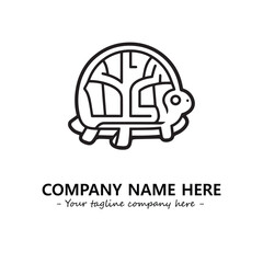 Turtle logo design vector illustration