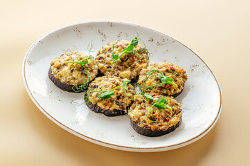 baked stuffed eggplants with cheese