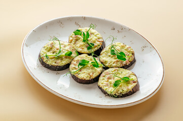 baked stuffed eggplants with herbs