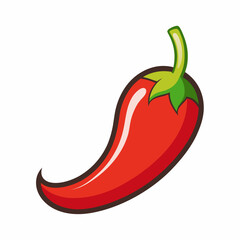 Cayenne Pepper icon on white background 