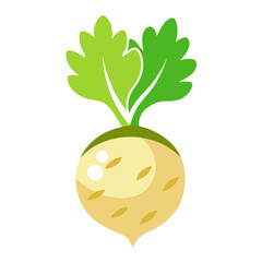 Celeriac icon on white background 