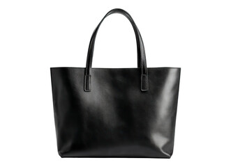 Black leather tote