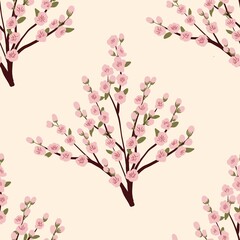 Seamless watercolour and unique floral pattern background for covers, notes, Soft backgrounds colour. Watercolour art work. Flower stalk. Colourful flower.