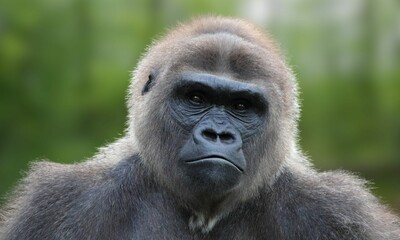 Critically Endangered Cross River Gorilla in Tropical Forest