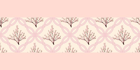 Seamless watercolour and unique floral pattern background for covers, notes, Soft backgrounds colour. Watercolour art work. Flower stalk. Colourful flower.