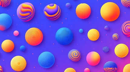 Colorful Abstract Spheres Background.