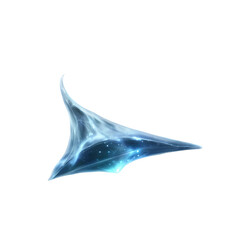 Abstract Blue Energy Form, Glowing Cosmic Entity, Futuristic Design Element