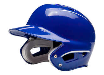 Blue baseball helmet