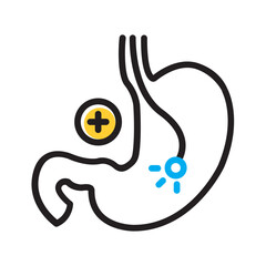 Vector multi color icon for Gastroscopy