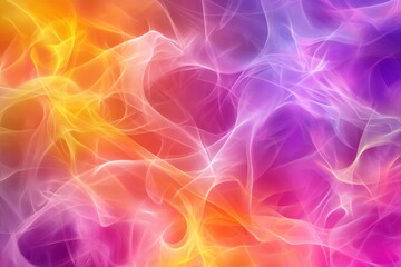 Obraz premium Abstract vibrant swirls of orange, pink, and purple hues creating a dynamic, ethereal effect