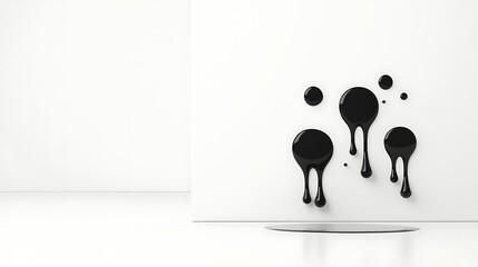 Fototapeta premium Dripping Ink Spots