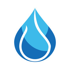 A drop water logo vector art illustration