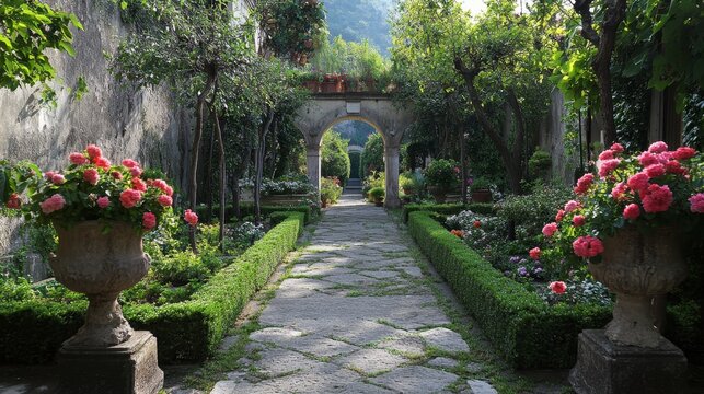 Villa Rufolo in Ravello, on Italy's Amalfi Coast, has a beautiful garden with amazing views.
